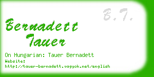 bernadett tauer business card